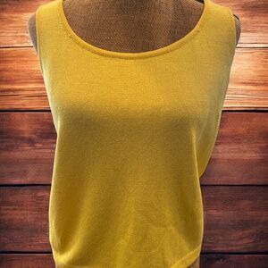 Women's, ST JOHN Knit Tank Shell.  Color:  Yellow, Size:  S